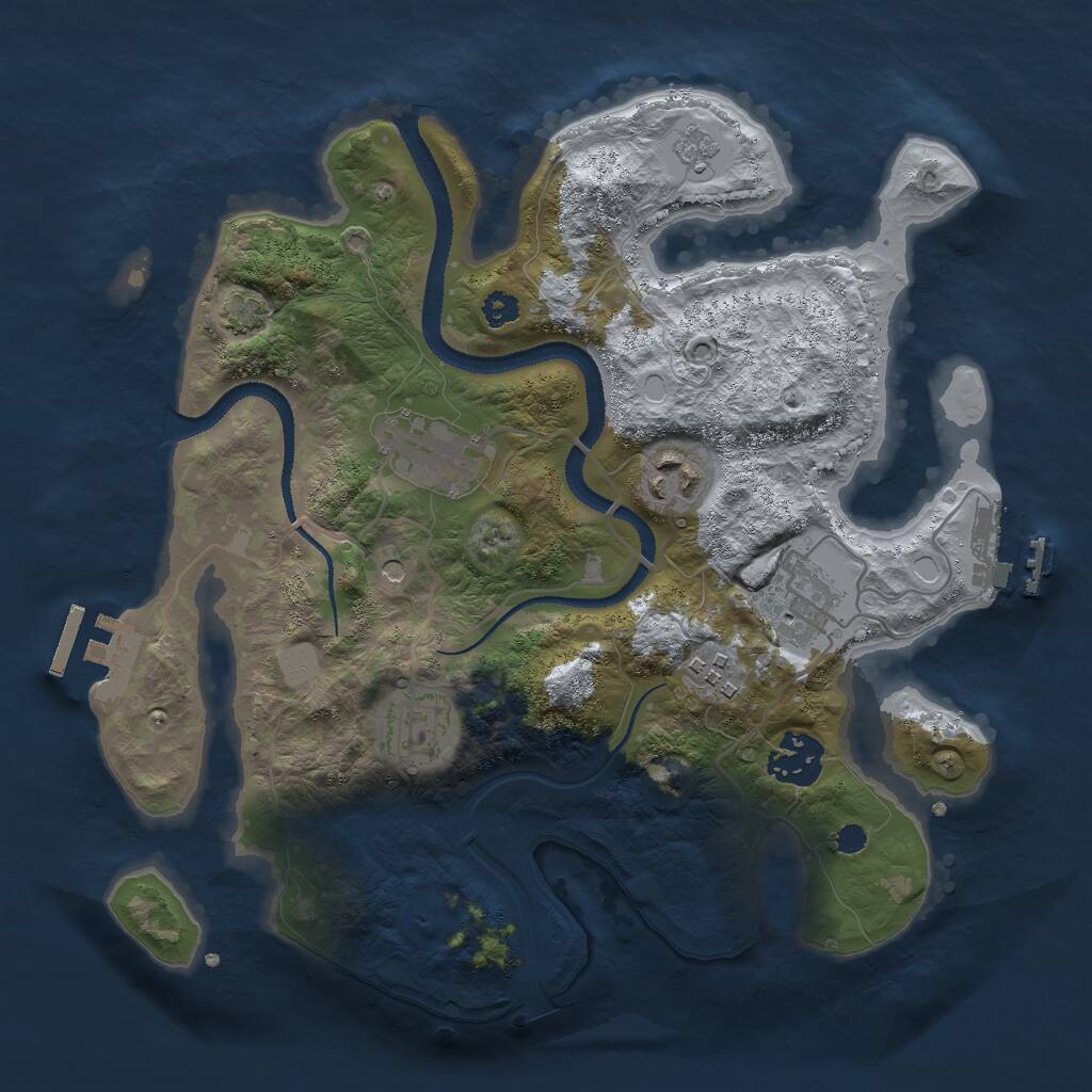 Rust Map: Procedural Map, Size: 3000, Seed: 20479, 12 Monuments
