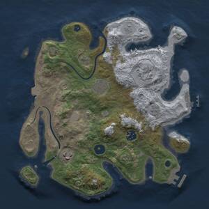 Thumbnail Rust Map: Procedural Map, Size: 3000, Seed: 20479, 11 Monuments
