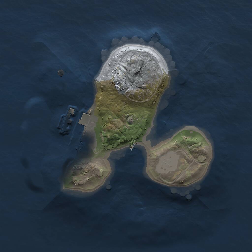 Rust Map: Procedural Map, Size: 1500, Seed: 54629502, 2 Monuments