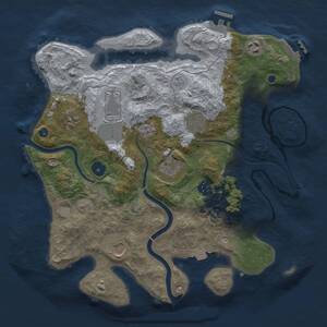 Thumbnail Rust Map: Procedural Map, Size: 3500, Seed: 375983, 14 Monuments