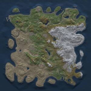 Thumbnail Rust Map: Procedural Map, Size: 4500, Seed: 1981481155, 17 Monuments