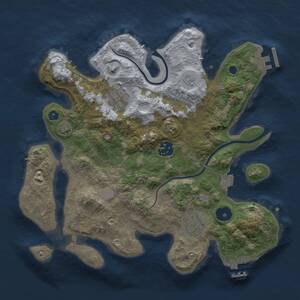 Thumbnail Rust Map: Procedural Map, Size: 3000, Seed: 102765, 8 Monuments