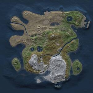 Thumbnail Rust Map: Procedural Map, Size: 2500, Seed: 1918230123, 8 Monuments