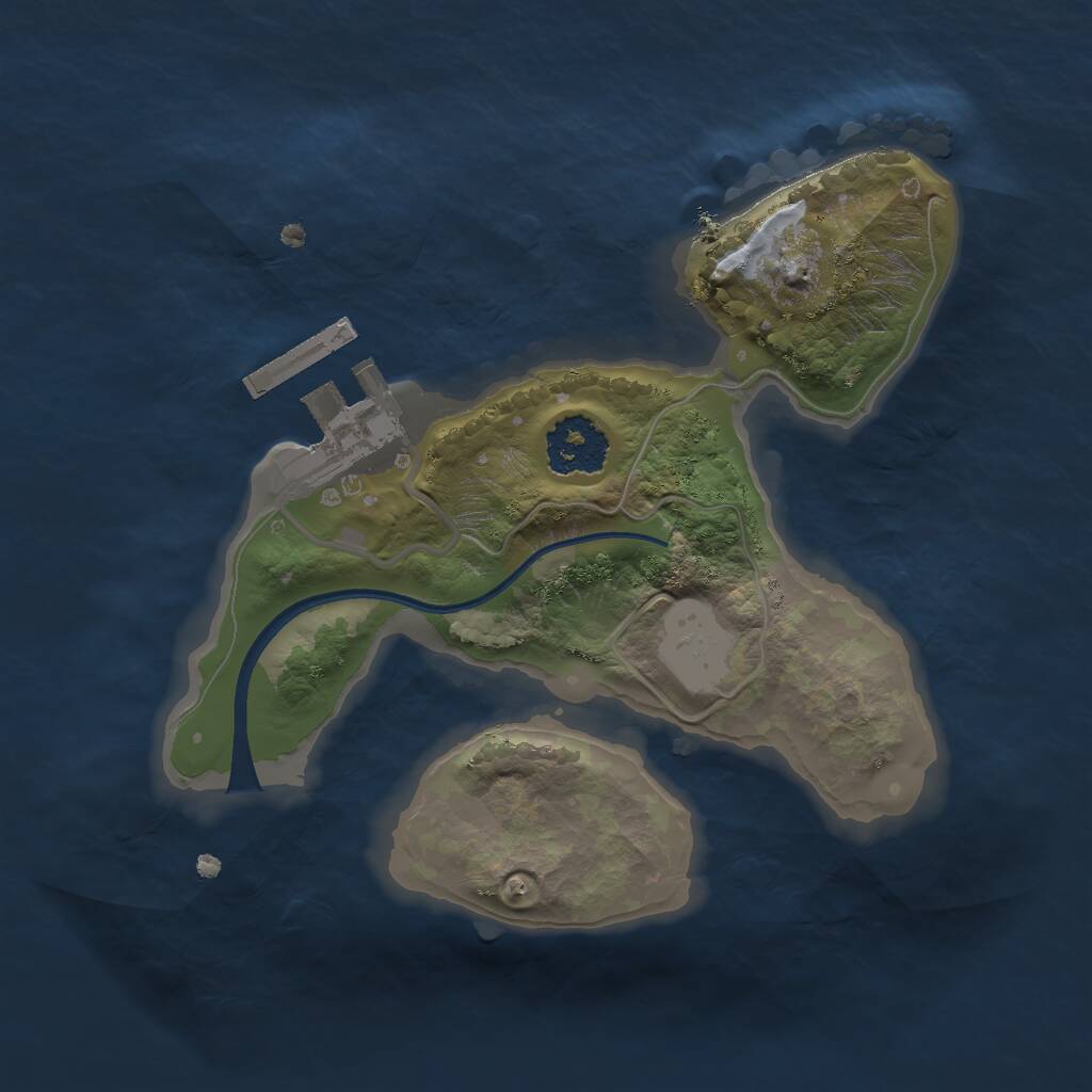 Rust Map: Procedural Map, Size: 1800, Seed: 62541, 2 Monuments