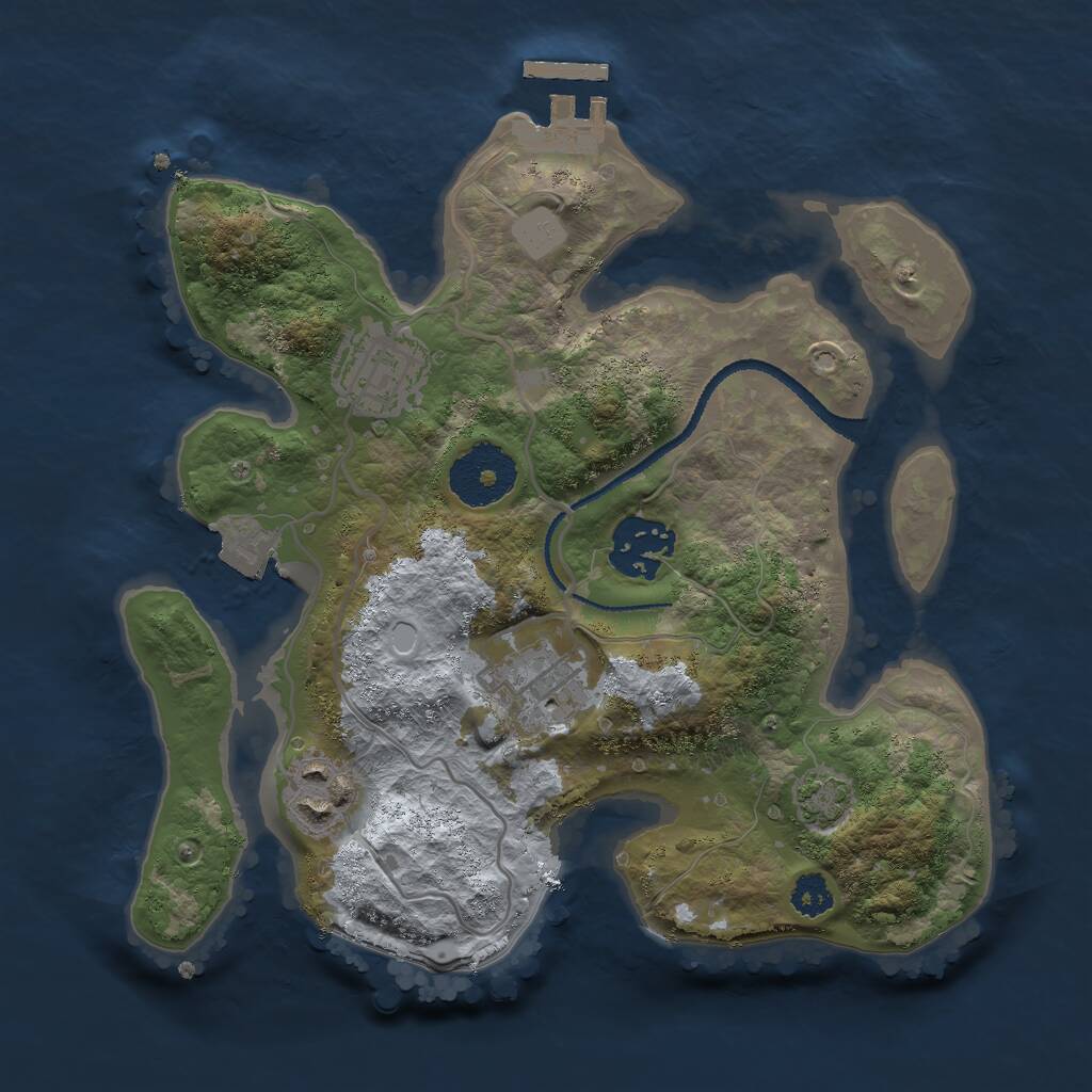 Rust Map: Procedural Map, Size: 2600, Seed: 20000404, 7 Monuments