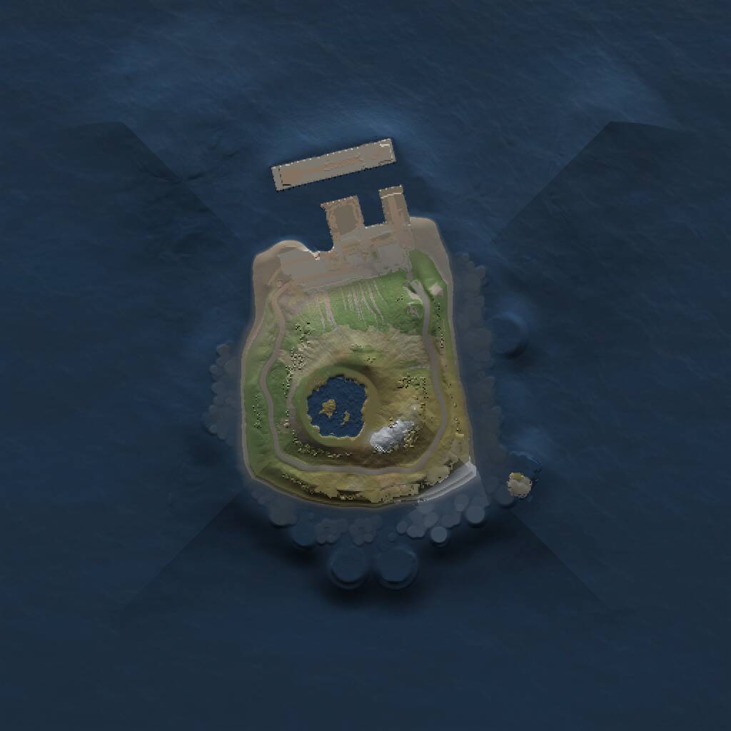 Rust Map: Procedural Map, Size: 1200, Seed: 7890123, 2 Monuments