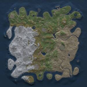 Thumbnail Rust Map: Procedural Map, Size: 4000, Seed: 46257, 16 Monuments