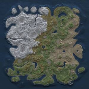 Thumbnail Rust Map: Procedural Map, Size: 4500, Seed: 571733972, 17 Monuments