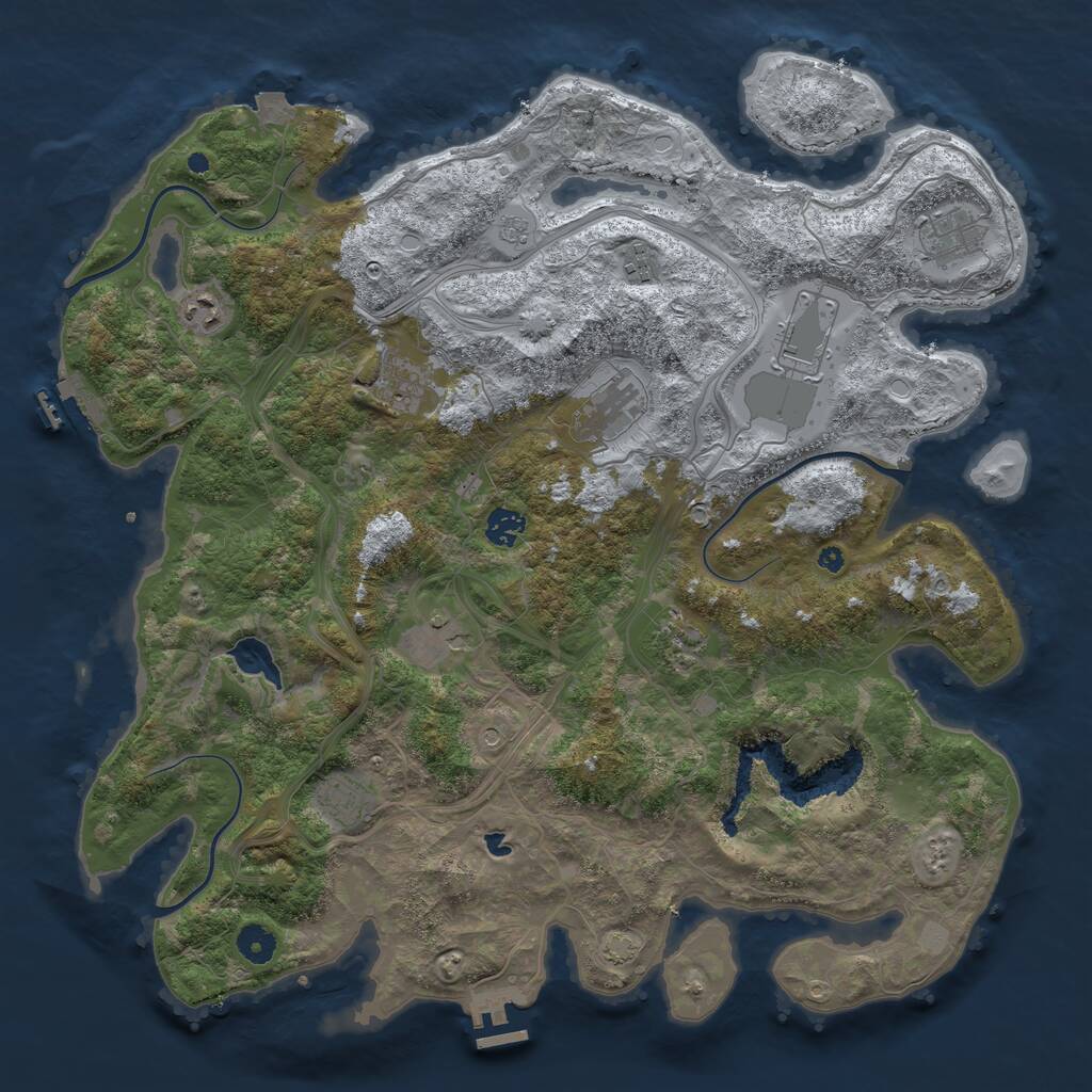 Rust Map: Procedural Map, Size: 4250, Seed: 20022025, 16 Monuments