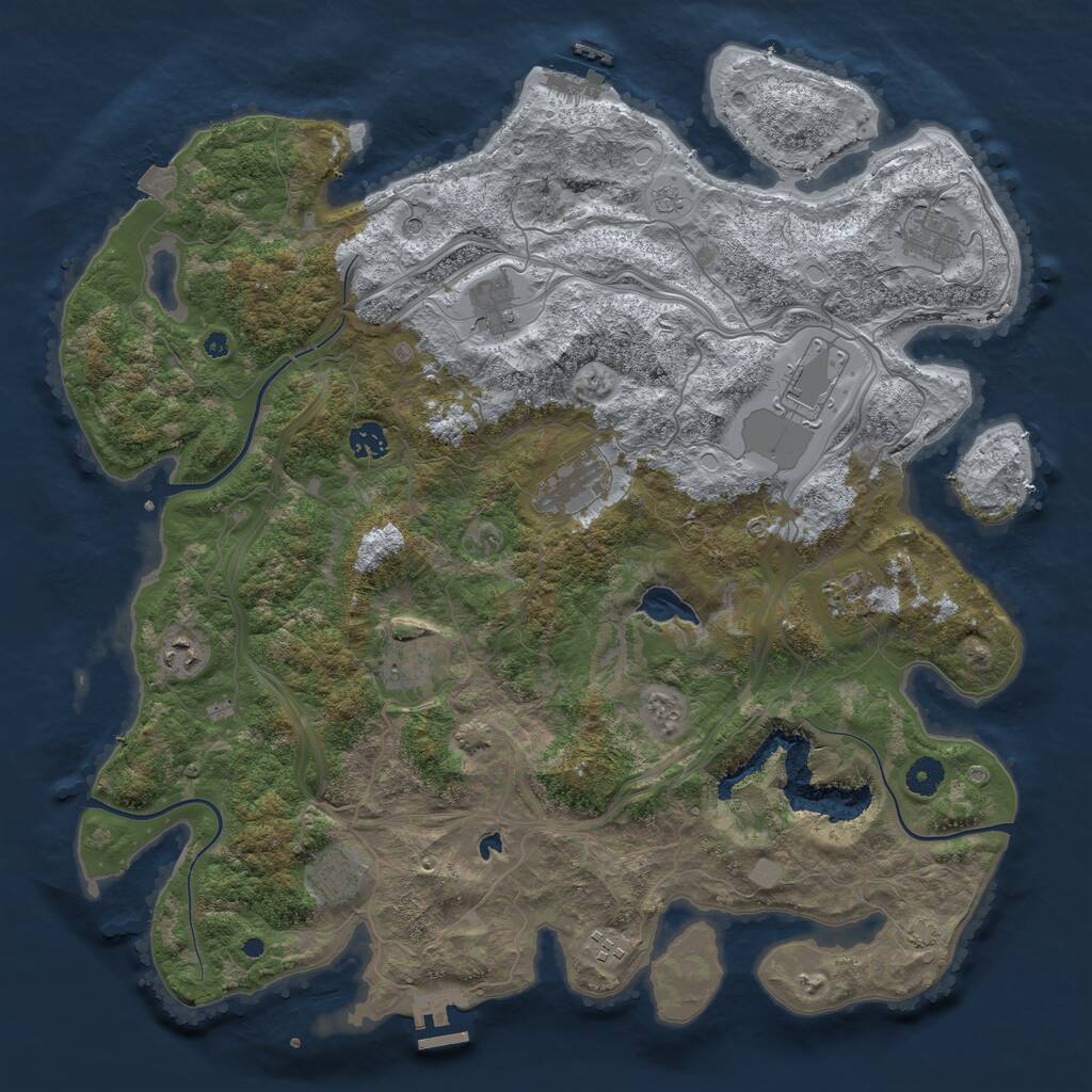 Rust Map: Procedural Map, Size: 4333, Seed: 20022025, 16 Monuments