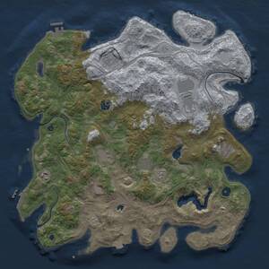 Thumbnail Rust Map: Procedural Map, Size: 4350, Seed: 20022025, 15 Monuments