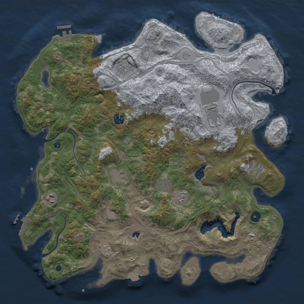 Rust Map: Procedural Map, Size: 4350, Seed: 20022025, 15 Monuments