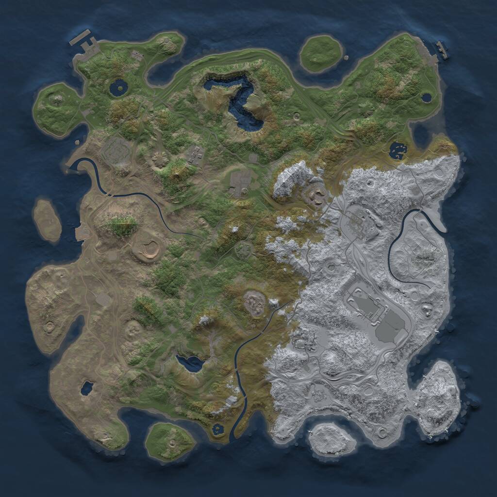 Rust Map: Procedural Map, Size: 4250, Seed: 2002637183, 15 Monuments