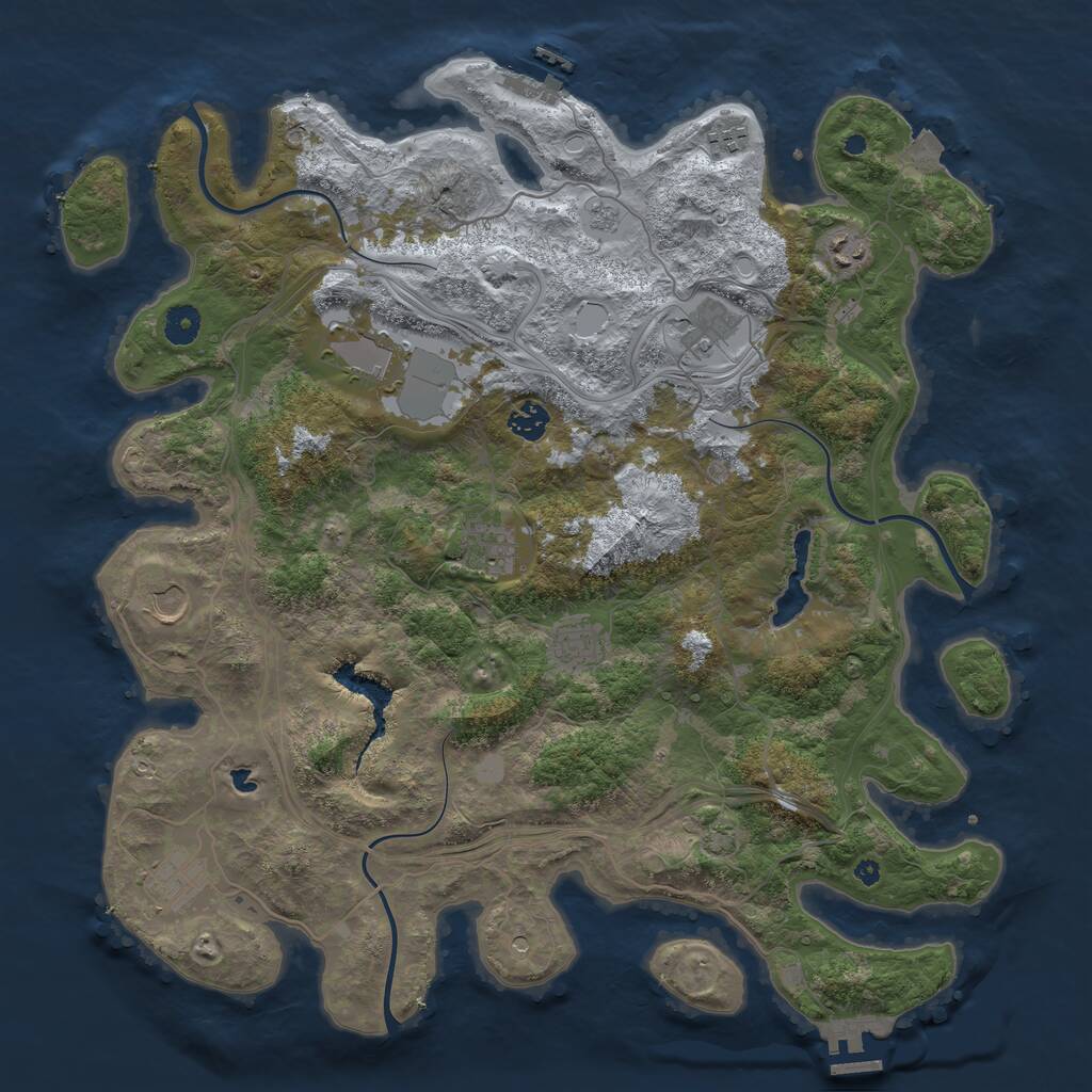 Rust Map: Procedural Map, Size: 4250, Seed: 357305752, 15 Monuments