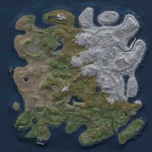 Thumbnail Rust Map: Procedural Map, Size: 4250, Seed: 527033152, 14 Monuments