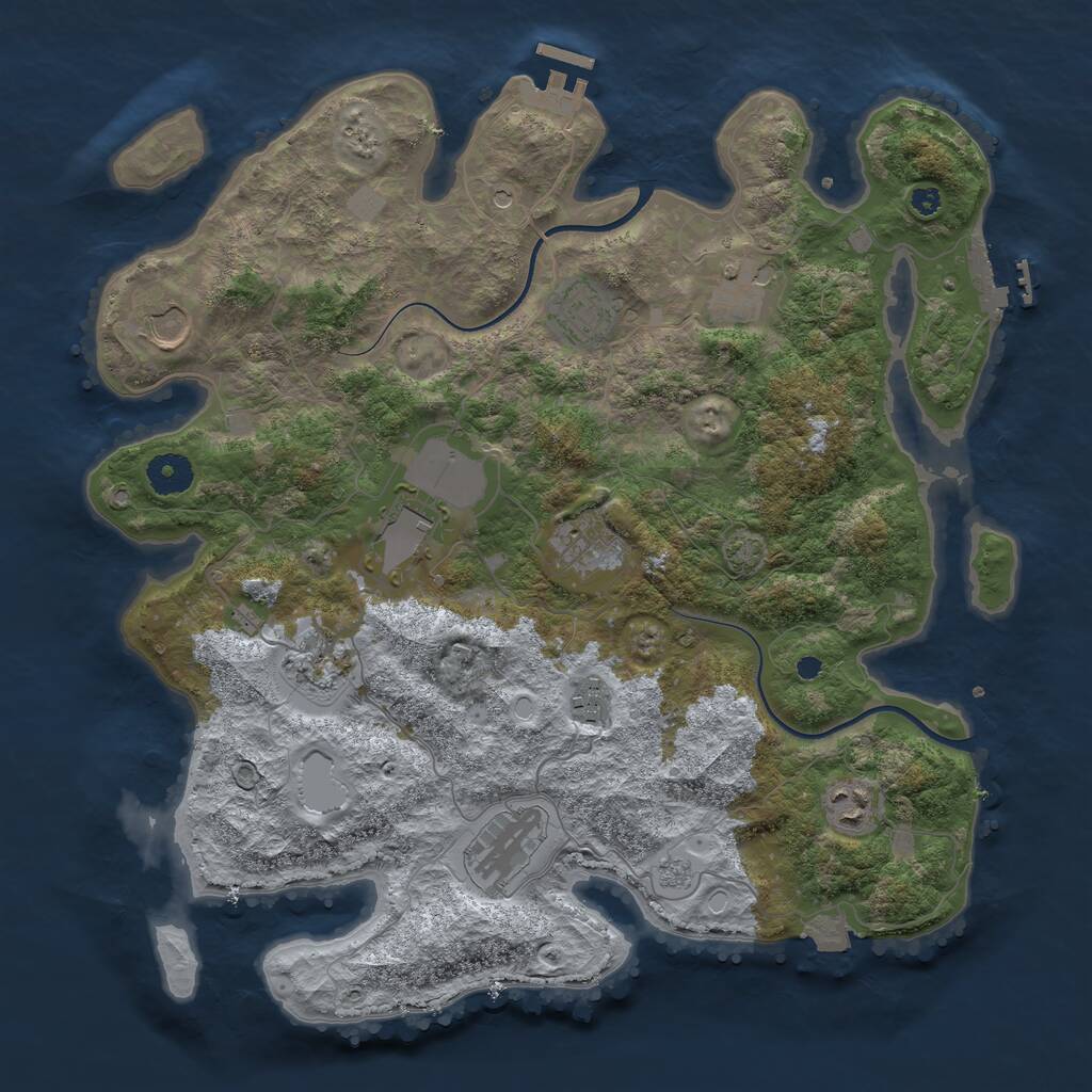 Rust Map: Procedural Map, Size: 3750, Seed: 218648003, 15 Monuments