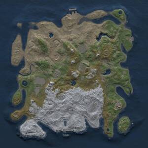 Thumbnail Rust Map: Procedural Map, Size: 4000, Seed: 202502204, 15 Monuments