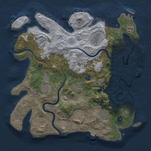 Thumbnail Rust Map: Procedural Map, Size: 3750, Seed: 66632067, 16 Monuments