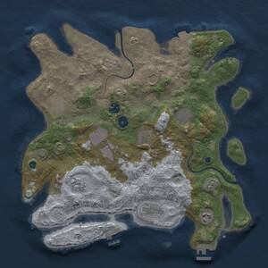 Thumbnail Rust Map: Procedural Map, Size: 3750, Seed: 253766637, 16 Monuments