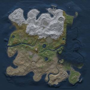 Thumbnail Rust Map: Procedural Map, Size: 3500, Seed: 57985857, 15 Monuments