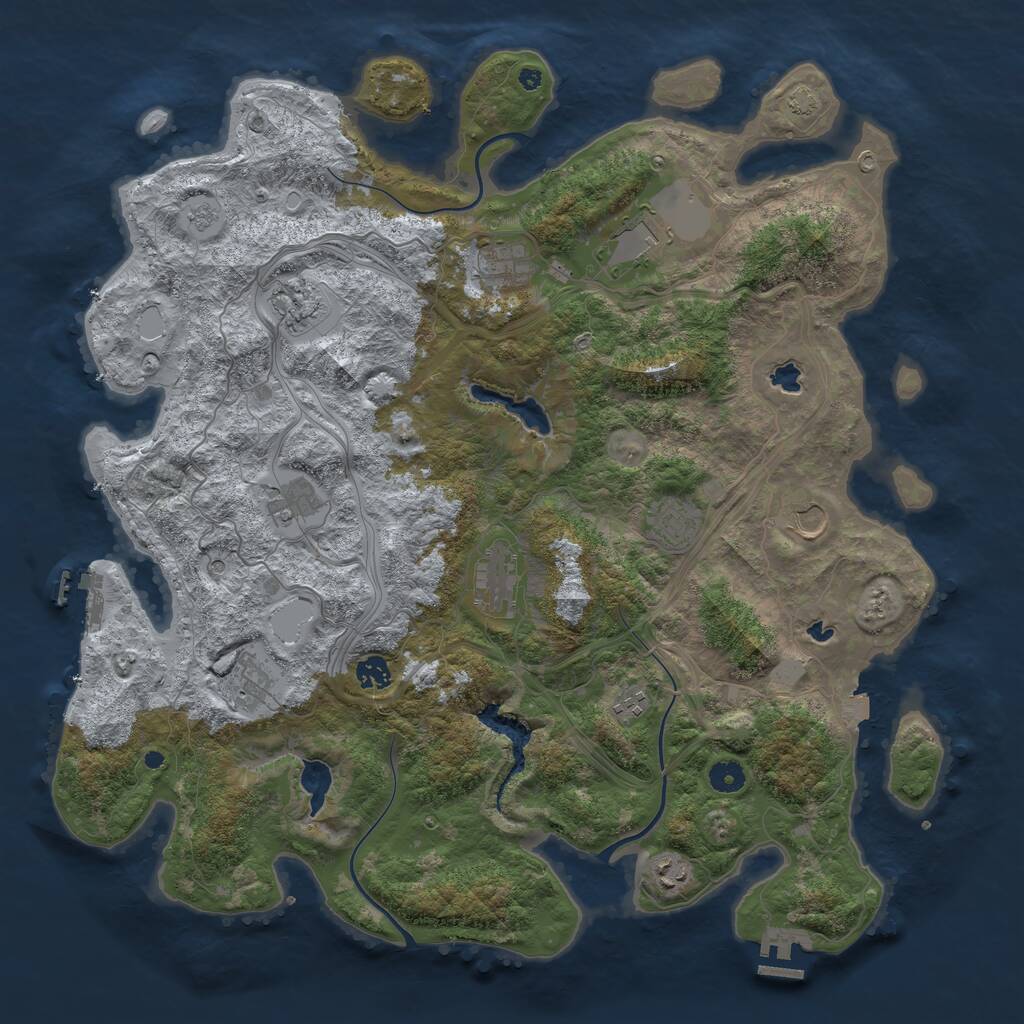 Rust Map: Procedural Map, Size: 4500, Seed: 1537561017, 17 Monuments