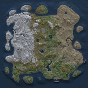 Thumbnail Rust Map: Procedural Map, Size: 4250, Seed: 1126803054, 15 Monuments
