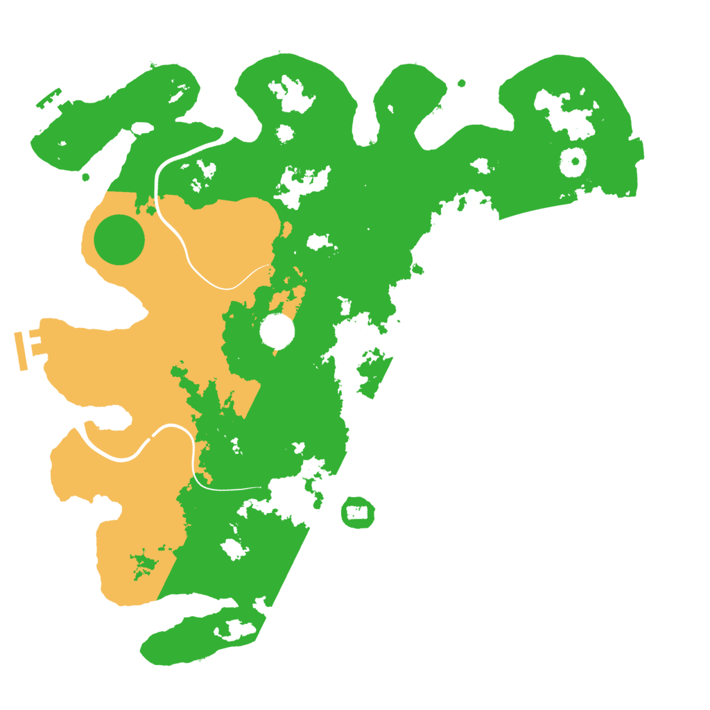 Biome Rust Map: Procedural Map, Size: 3700, Seed: 377356142