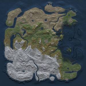 Thumbnail Rust Map: Procedural Map, Size: 4650, Seed: 1306566125, 17 Monuments