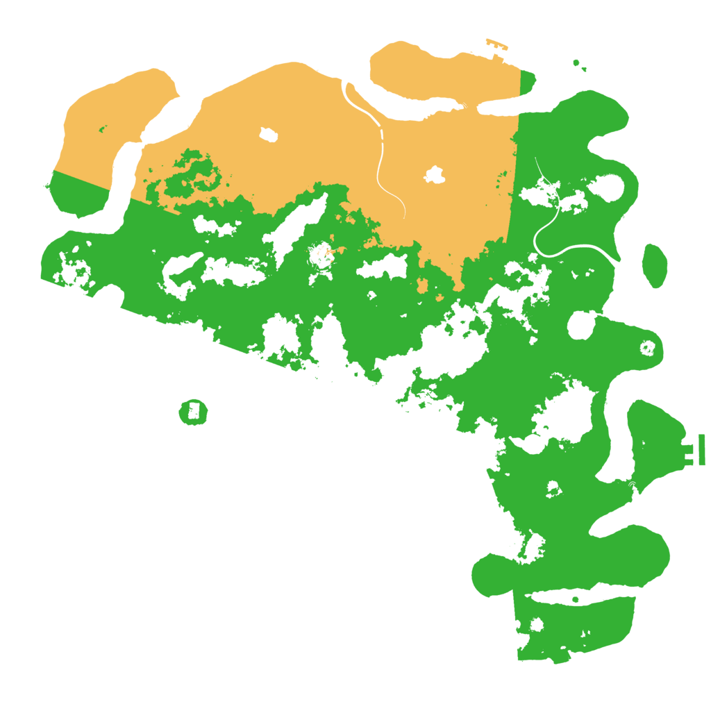 Biome Rust Map: Procedural Map, Size: 4650, Seed: 1306566125