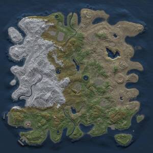 Thumbnail Rust Map: Procedural Map, Size: 4500, Seed: 1334204039, 17 Monuments