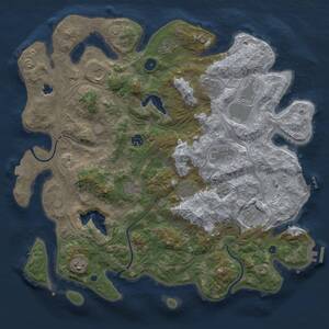 Thumbnail Rust Map: Procedural Map, Size: 4250, Seed: 590713516, 17 Monuments