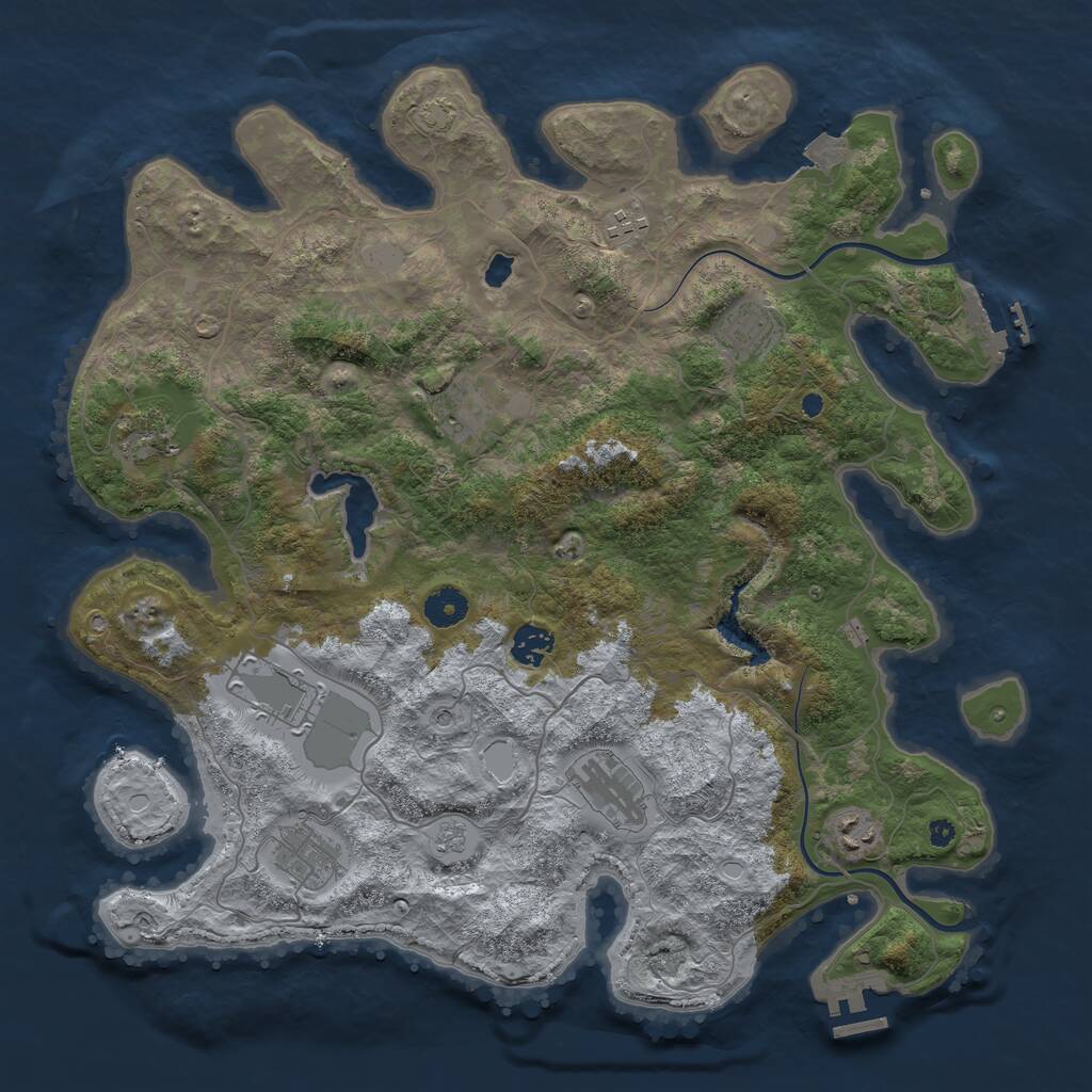 Rust Map: Procedural Map, Size: 4000, Seed: 1559057669, 15 Monuments