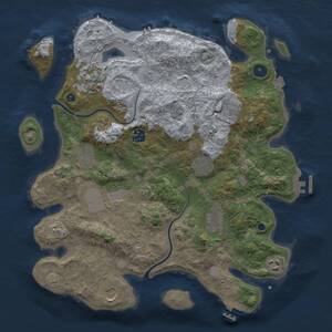 Thumbnail Rust Map: Procedural Map, Size: 3700, Seed: 1025412236, 16 Monuments