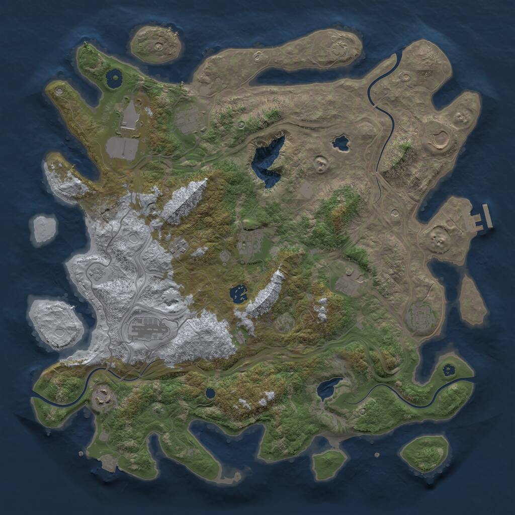 Rust Map: Procedural Map, Size: 4250, Seed: 726672349, 15 Monuments