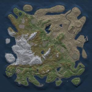 Thumbnail Rust Map: Procedural Map, Size: 4250, Seed: 726672349, 15 Monuments