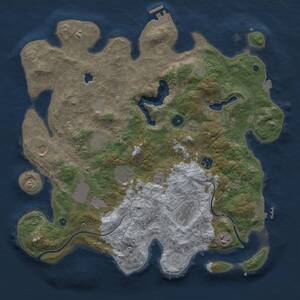 Thumbnail Rust Map: Procedural Map, Size: 4000, Seed: 170523, 14 Monuments