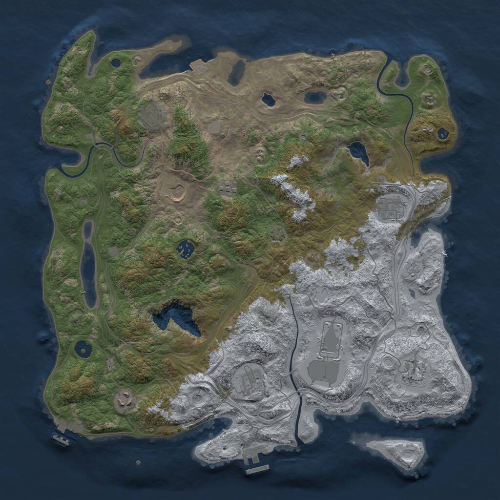 Rust Map: Procedural Map, Size: 4350, Seed: 111, 15 Monuments