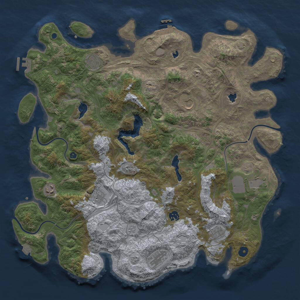Rust Map: Procedural Map, Size: 4500, Seed: 213193784, 15 Monuments