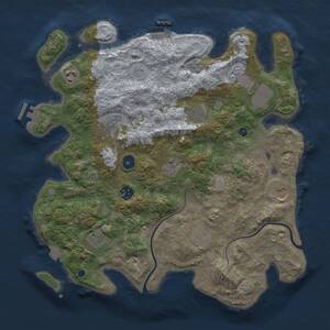Thumbnail Rust Map: Procedural Map, Size: 3750, Seed: 92596717, 16 Monuments