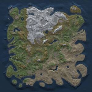 Thumbnail Rust Map: Procedural Map, Size: 4500, Seed: 842374113, 17 Monuments