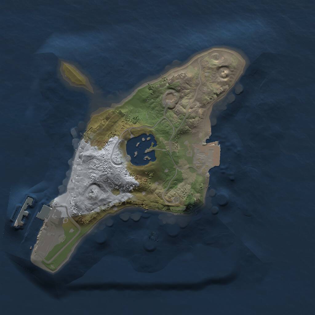 Rust Map: Procedural Map, Size: 1500, Seed: 220252, 3 Monuments