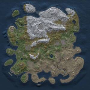 Thumbnail Rust Map: Procedural Map, Size: 3800, Seed: 327008771, 15 Monuments