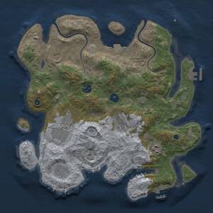 Thumbnail Rust Map: Procedural Map, Size: 3500, Seed: 1794165304, 12 Monuments