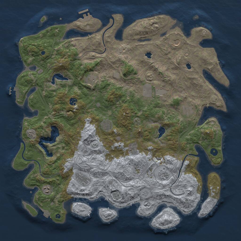 Rust Map: Procedural Map, Size: 4800, Seed: 1783290184, 17 Monuments