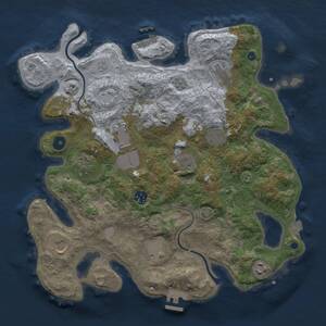 Thumbnail Rust Map: Procedural Map, Size: 3700, Seed: 915826867, 16 Monuments