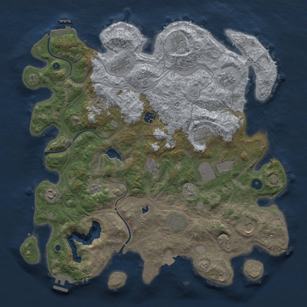 Rust Map: Procedural Map, Size: 4250, Seed: 423413, 17 Monuments
