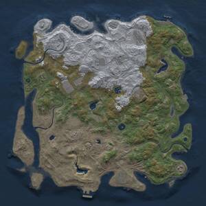 Thumbnail Rust Map: Procedural Map, Size: 4500, Seed: 1954056816, 17 Monuments