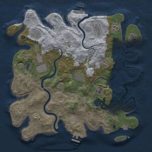 Thumbnail Rust Map: Procedural Map, Size: 3700, Seed: 998139, 16 Monuments