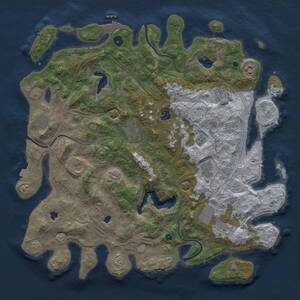 Thumbnail Rust Map: Procedural Map, Size: 4500, Seed: 1577110432, 14 Monuments