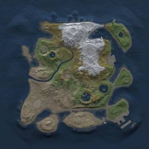 Thumbnail Rust Map: Procedural Map, Size: 2500, Seed: 1737371955, 6 Monuments